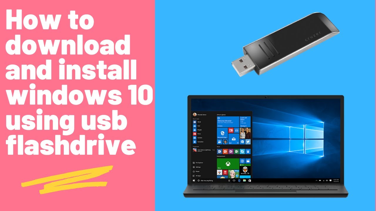 How To Download And Install Windows 10 Using Usb Flash Drive - YouTube