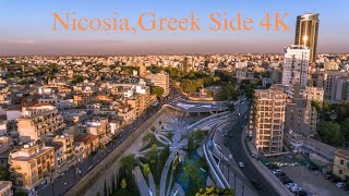 Nicosia Greek Side 4K - Driving in the World's Last Divided Capital  -  Cyprus