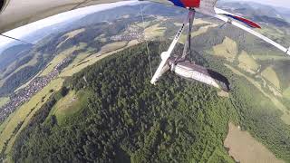 Start a stoupání na Straníku - ROGALO Quasar - hang gliding