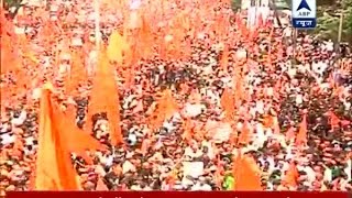 Lakh of Marathas join peaceful march in Sangli