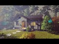 stone country house in the forest simple house layout 70 square meters