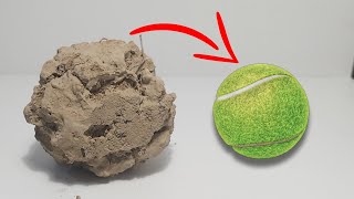 I Cleaned the world famous Tennis Ball with ASMR!!!