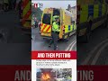 Police van set on fire by rioters in Southport | LBC