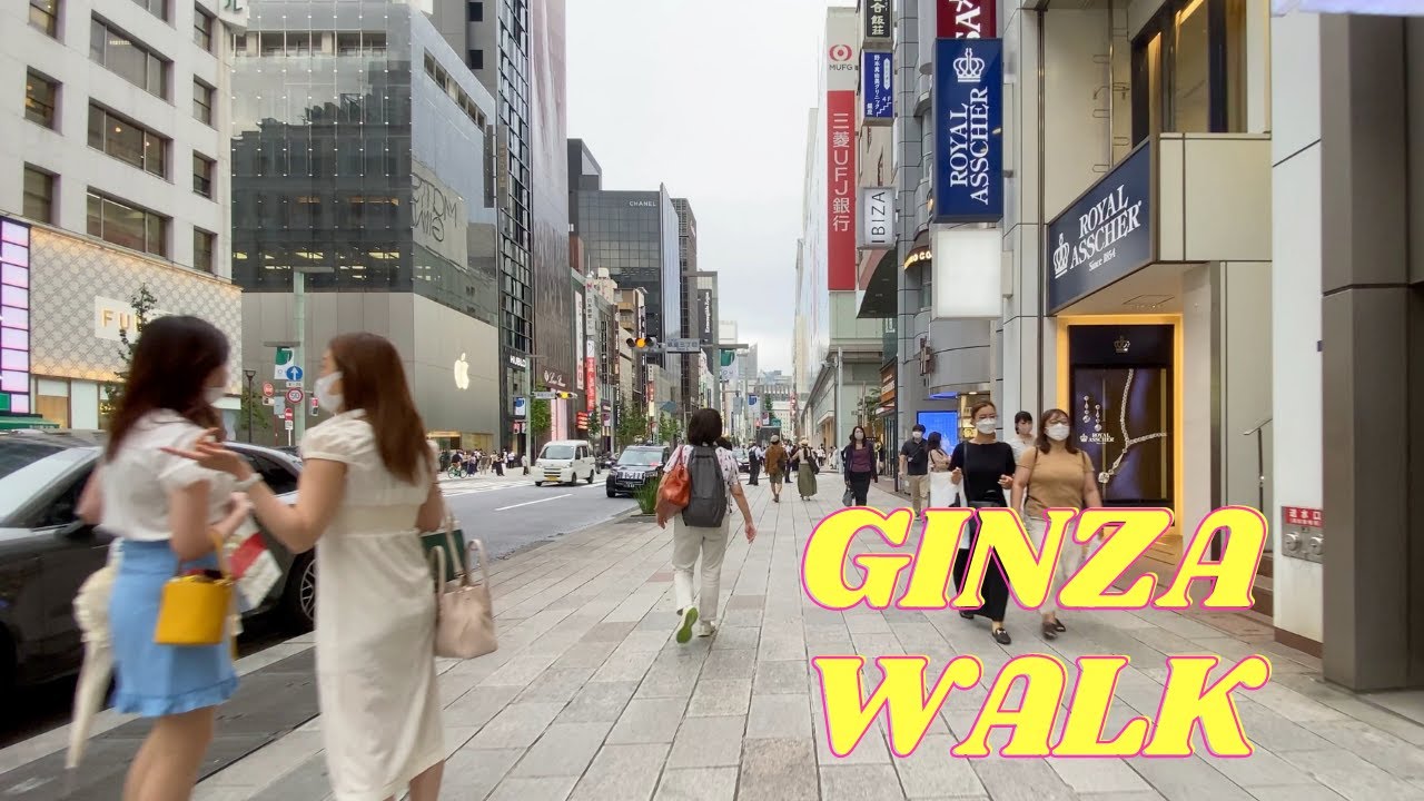 【4K】Ginza Walk - Japan Walking Tour - Walking - Tokyo , Japan - YouTube