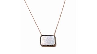 Rarities MotherofPearl   Diamond 16 Drop Necklace