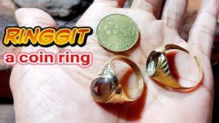 how to make a coin ring ||  recommendations for a good ring material other than gold