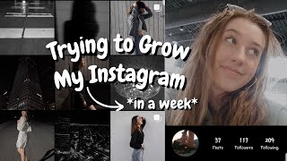 Trying To Grow My Instagram In a Week *tips that ACTUALLY work*
