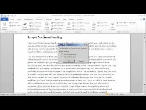 Footnotes and Endnotes In Word 2010 Footnotes and Endnotes In Word 2010