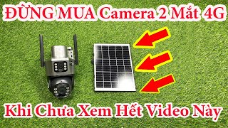 Camera 2 Mắt Năng Lượng Mặt Trời 4G - KHUYẾN MÃI #200K Và Tặng Kèm Thẻ Nhớ 128GB Khi Mua Camera