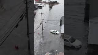 Drone video shows parts of Hampton Beach flooded during high tide in New Hampshire