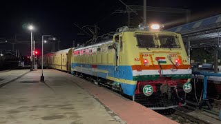 Palnadu Express | 25 Years Celebrations | Special Livery WAP4 | Arriving @Guntur | Indian Railways |