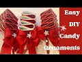 PEPPERMINT RIBBON CANDY ORNAMENTS & Decorations | Christmas Share & Tutorial Easy & Cheap