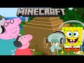 Peppa pig with Spongebob play minecraft