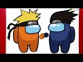 兒童簡筆畫火影忍者鸣人和佐助 how to draw naruto among us game character easy step by step 【西瓜寶寶學畫畫學英語】兒童簡筆畫教程