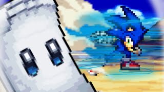 Sonic punching a bag with all his forms - Sprite animation (FlipaClip)