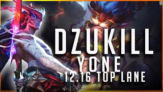 Dzukill - Yone vs Heimerdinger TOP Patch 12.16 - Yone Gameplay