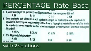 PERCENTAGE Rate Base