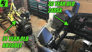 240SX S13 Build - RB20DET Engine Installation - How To