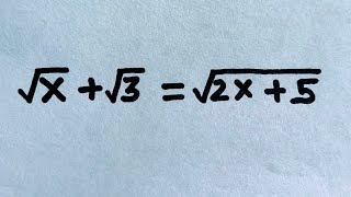 🔥 Nice Square Root Algebra Math Simplification | Find the Value of X