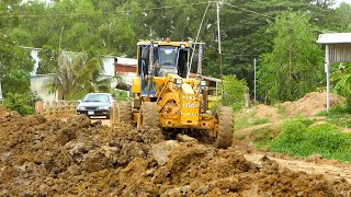 Impressive Process Technique Skills Stronger Grader Leveling \u0026 Clearing Land Making New Road