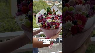 El bouquet primavera paso a paso, vídeo ya disponible 🍓 #tutorial #bouquet #fruitart #shortsvideo