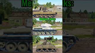 TYPES OF TANKS: #warthunder #warthundergameplay #war #thunder #warthundervideos #warthundertanks