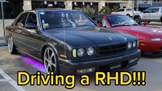 Driving my first RHD car 1993 Nissan Gloria