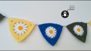 Crochet Tutorial: Spring Daisy Bunting