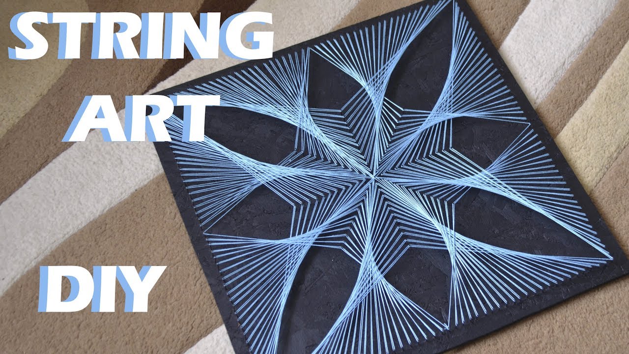 How To String Art Flower Tutorial Timelapse Rus Sub Youtube