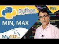 MIN and MAX in Python MySQL | Python with MySQL | Python tutorial for beginners - 88