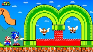 Super Mario Bros. but Everything Mario and Sonic Touch Turns to BEND