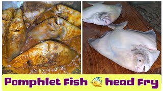 pomphlet fish head fry recipe #pomfret