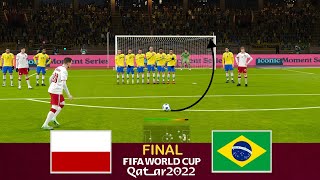 Poland vs Brazil - Penalty Shootout - FIFA World Cup 2022 - eFootball PES Gameplay