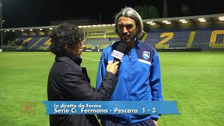 Fermana - Pescara 1-3 Cascione: "Ottima partita, sono contento"