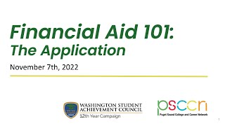 Financial Aid 101 - 2022
