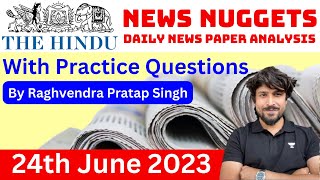 The HINDU for CLAT 2024 (24th June) | Current Affairs by Unacademy | Daily Newspaper Analysis