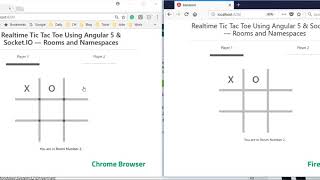 Multiplayer Tic Tac Toe Game using Angular, Nodejs and socket io