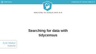 R Tutorial: Searching for data with tidycensus