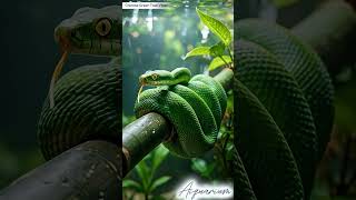 Chinese Green Tree Viper🐍 #animals #snake #reptiles #wildlife #shorts