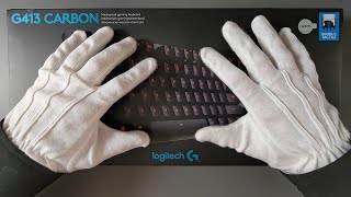 ASMR Logitech G413 Carbon Amazon Romer-G Tactile Switch Sound Test and Unboxing