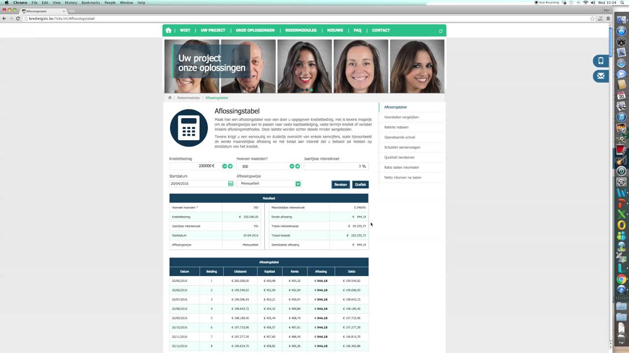 Kredietgids: Een Aflossingstabel Berekenen - YouTube