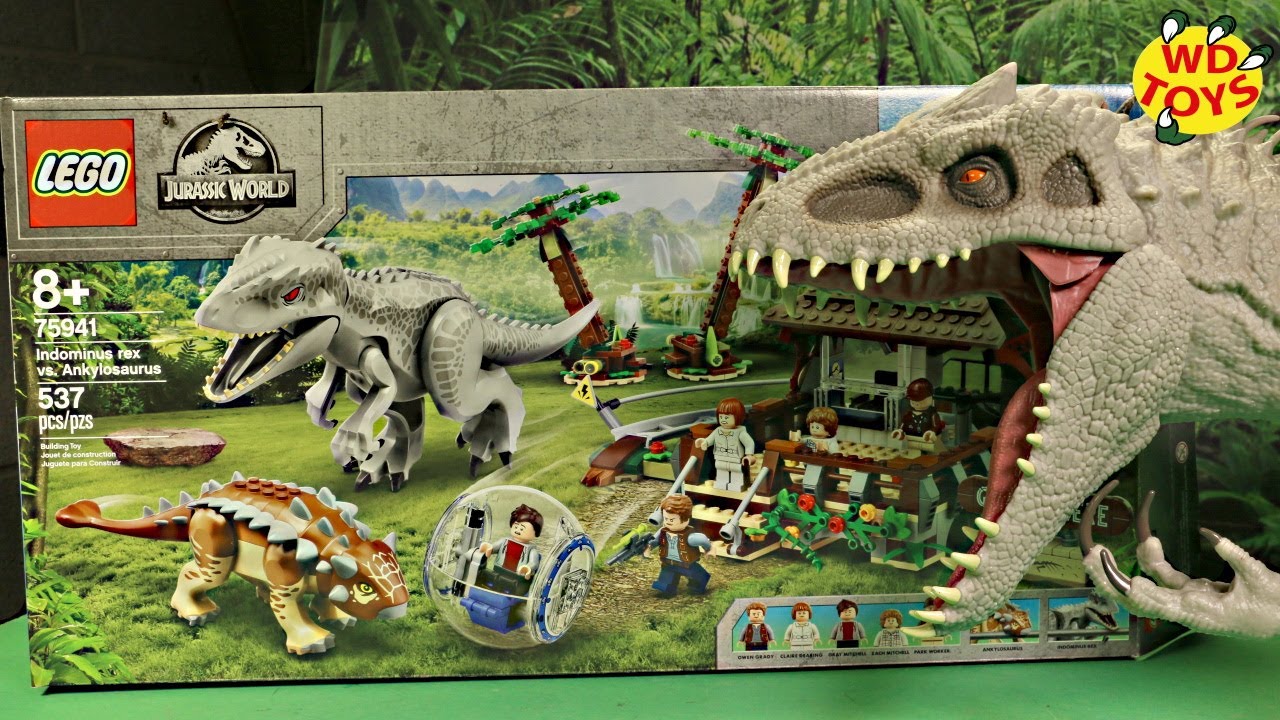 Jurassic World LEGO Indominus Rex Vs Ankylosaurus 75941 Unboxing Speed ...