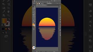How to Create Sunset Reflection in Adobe Illustrator #vipulgraphics #adobeillustrator
