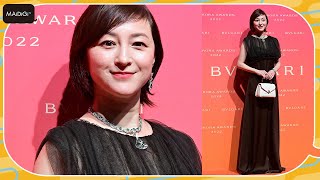 広末涼子「頑張ったごほうび」　ブルガリのジュエリー身に着けフォトコール　「BVLGARI AVRORA AWARDS 2022」