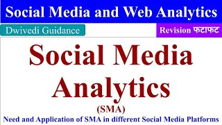 Social Media Analytics in hindi, SMA, Application of SMA, Need,Tools, Social Media and Web Analytics