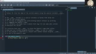 Python 70: Find the name of the current module using the special variable __name__
