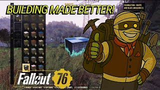 No glitches required! - The New Build Menu on the PTS - Fallout 76