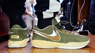 Nike LeBron 20 Olive Suede | On Feet | Detailed Look