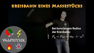 Kreisbahn eines rotierenden Massestücks