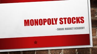 Monopoly Stocks - அப்டின்னா என்ன ? 🤔| Strong 💪Monopoly Companies⚡ In India🇮🇳 | Tamil